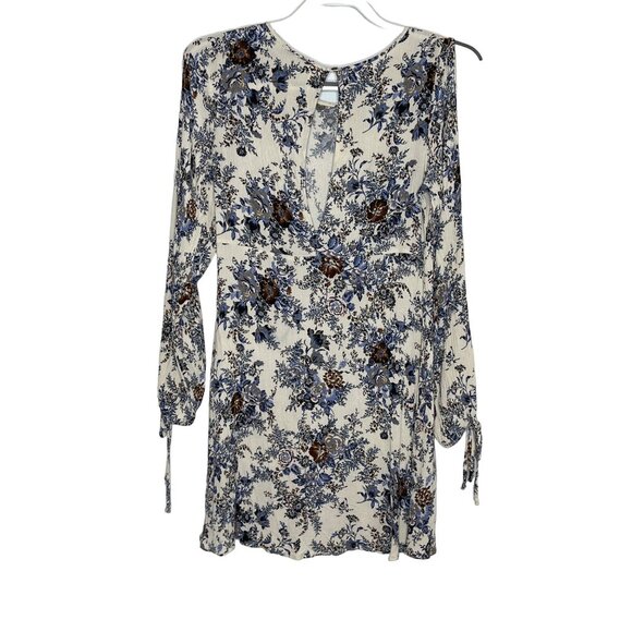 American Eagle Floral Cold Shoulder Top S Boho Cottagecore Feminine - Picture 2 of 11